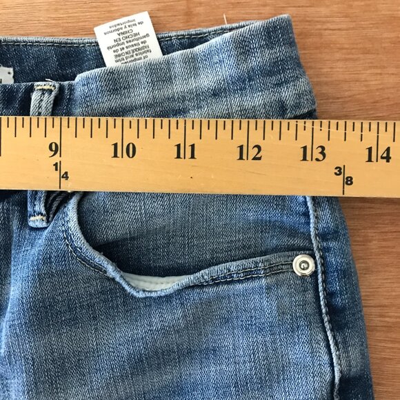 Good American Good Waist Jeans Women 4/27 Blue High Rise Distressed GWCCH075T - Picture 9 of 12